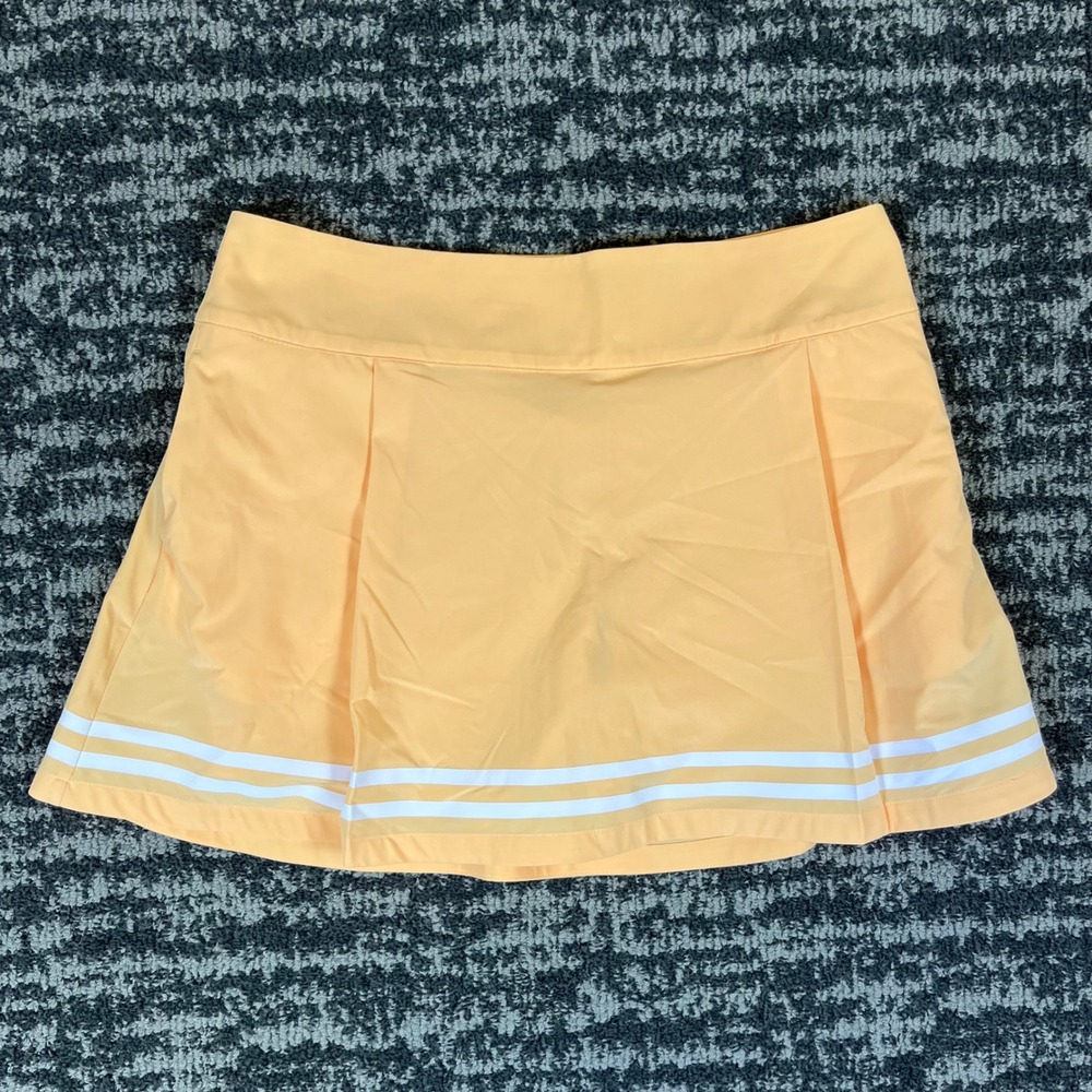 Calia Truelight Skort Womens 12 Peach Sherbet Side Zip Golf Athletic Striped 15"